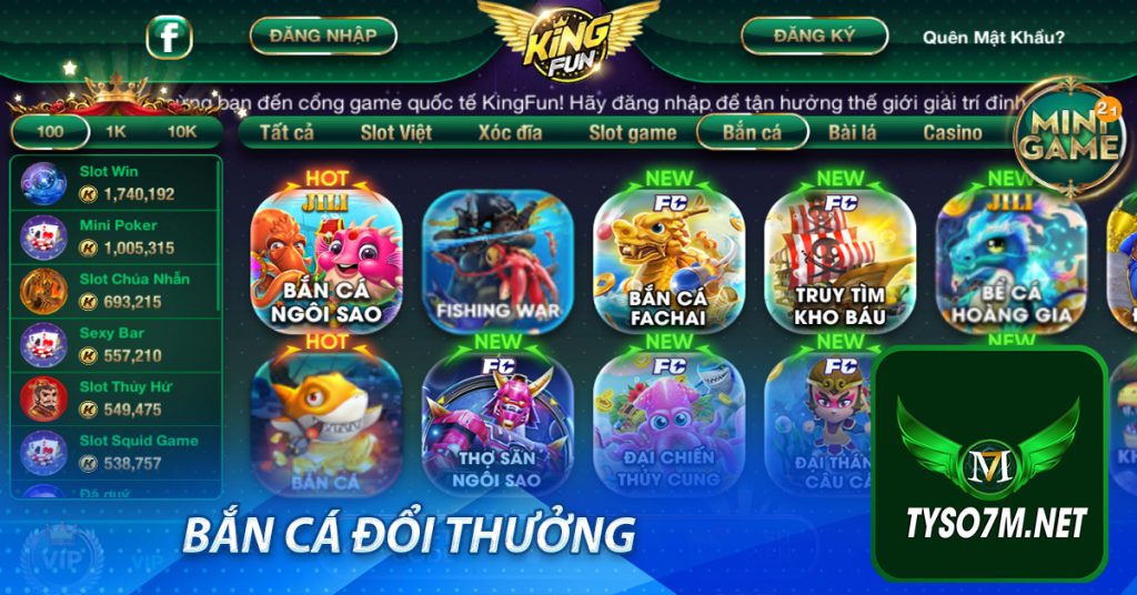 KINGFUN - cổng game quốc tế - download 【+50k】 8 Bắn cá đổi thưởng