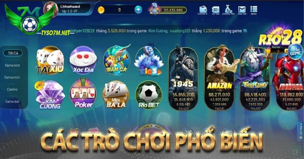Rio66 - Cổng game cá cược hấp dẫn uy tín nhất 8 Các trò chơi phổ biến