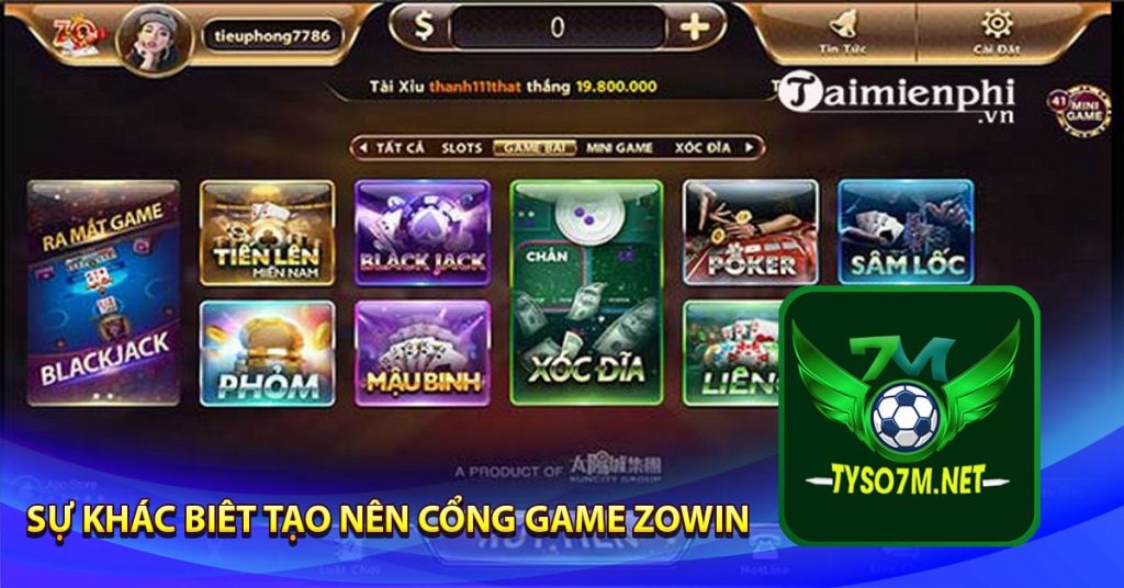 Zowin - Cổng game cá cược trực tuyến uy tín nhất hiện nay 7 Sự khác biêt tạo nên cổng game zowin