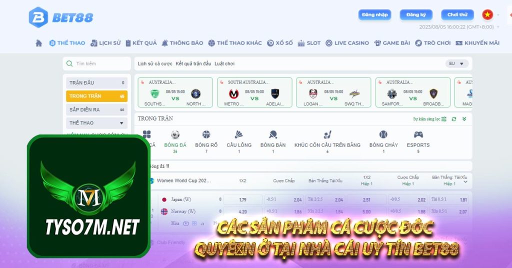 Bet 88. com. vn| CẬP NHẬT LINK NHÀ CÁI BÓNG ĐÁ BET88 MỚI NHẤT 2023 7 Các sản phẩm cá cược độc quyền ở tại nhà cái uy tín Bet88