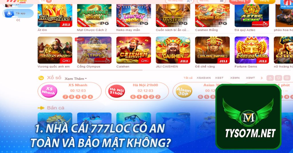 777Loc Asia– 777 Lộc – Cổng game nổ hũ hàng đầu Châu Á 8 Nhà cái 777LOC có an toàn và bảo mật không?