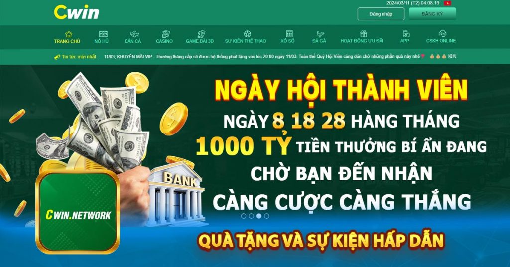 Nhà Cái Cwin - Nhà Cái Đẳng Cấp Hàng Đầu Châu Á 9 Quà tặng và sự kiện hấp dẫn