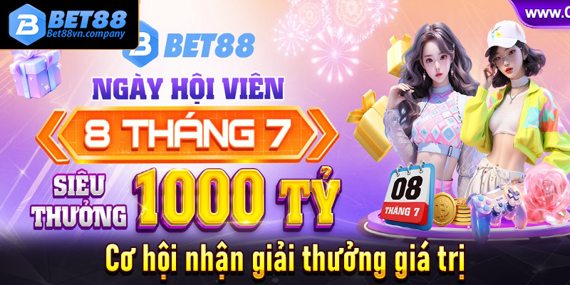 Bet88 Slot - Sự lựa chọn hoàn hảo cho những người yêu thích cá cược trực tuyến 10 Cơ hội nhận giải thưởng giá trị với các chương trình khuyến mãi